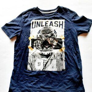 Old Navy Boys T-Shirt Football Tiger Short Sleeve Medium 8